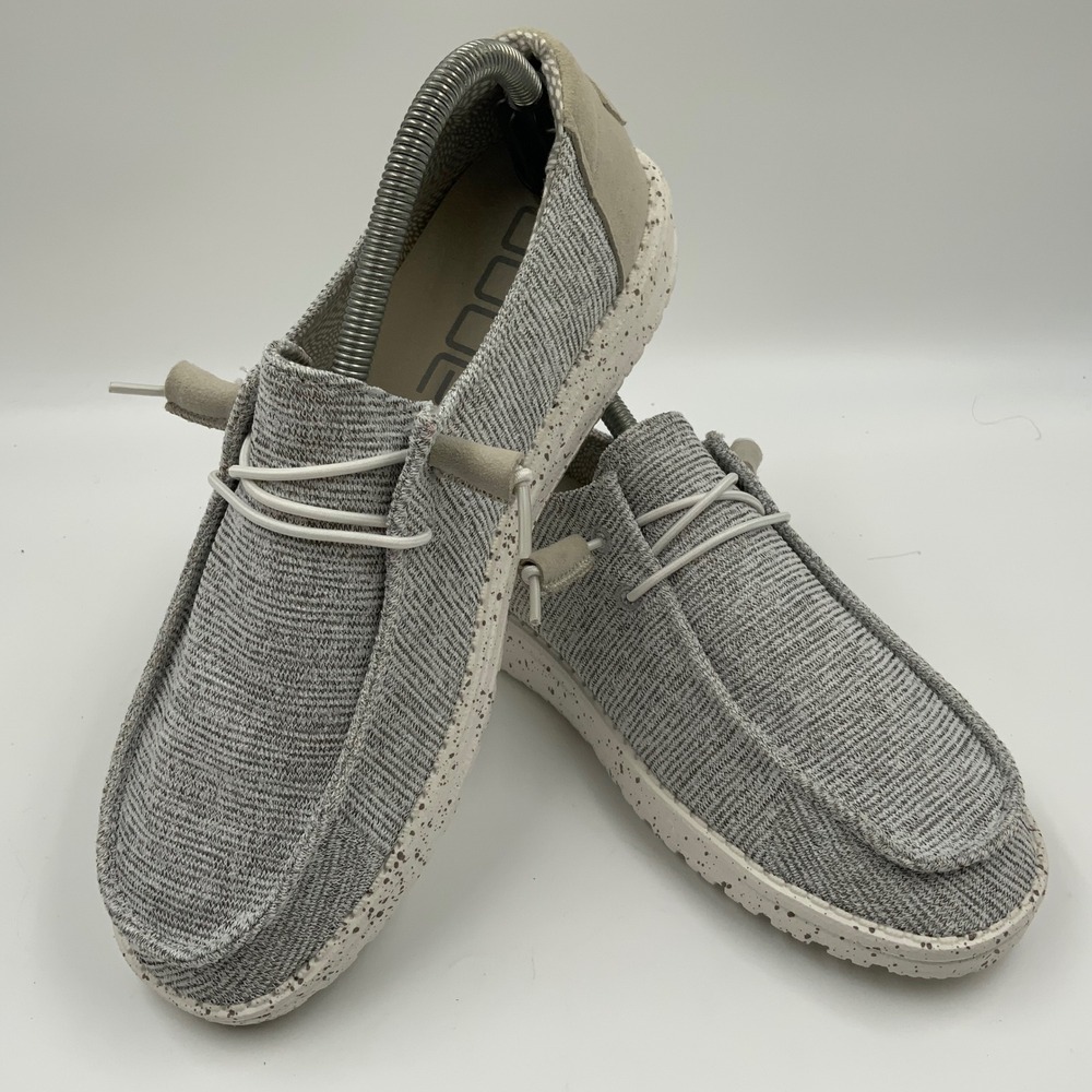 Hey Dude Wendy Stretch Cloud Grey Marl Slip On Loafers Womens 10 121412664